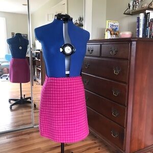 Lilly Pulitzer Vibrant Pink Checkered Mini Skirt